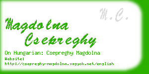 magdolna csepreghy business card